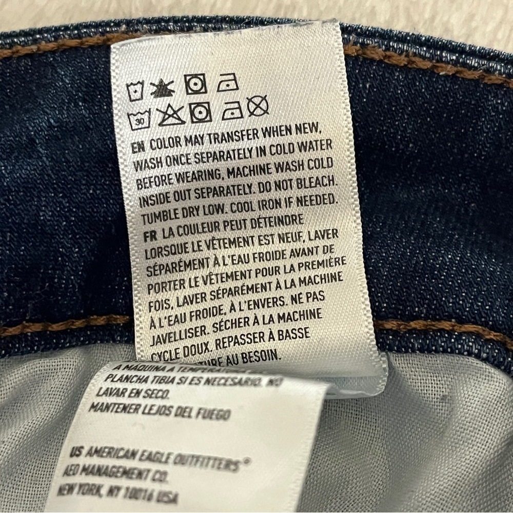 American Eagle Next Level Stretch Hi-Rise Jeggings Distressed Blue 4S - Picture 12 of 15